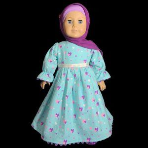 18” & American Girl Doll 5 pc Islamic Hijab Dress